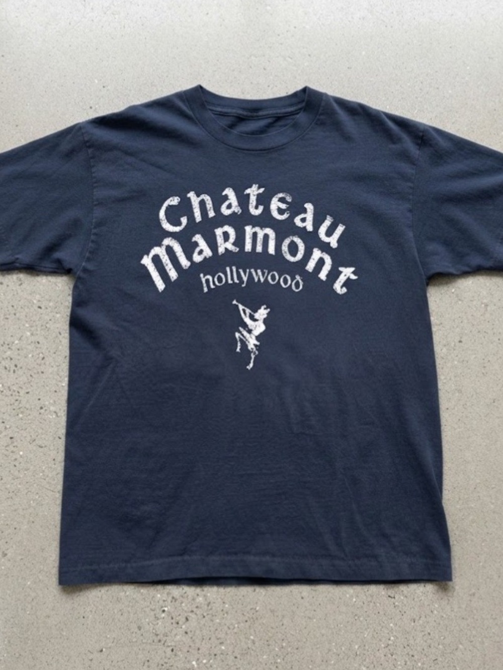 Navy Chateau Marmont Hollywood Cotton Gildan T-Shirt